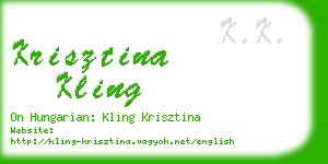 krisztina kling business card